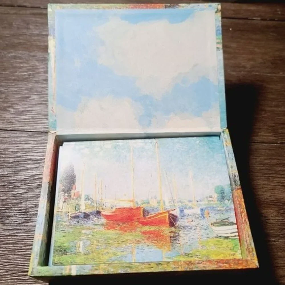 Vintage 2000 Monet Galison NY Notecards Keep It Box Argenteuil